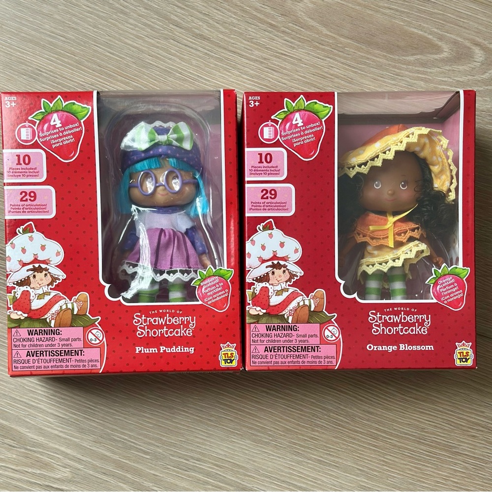 Loyal Subjects 2x Strawberry Shortcake Scented Dolls PLUM PUDDING ORANGE BLOSSOM